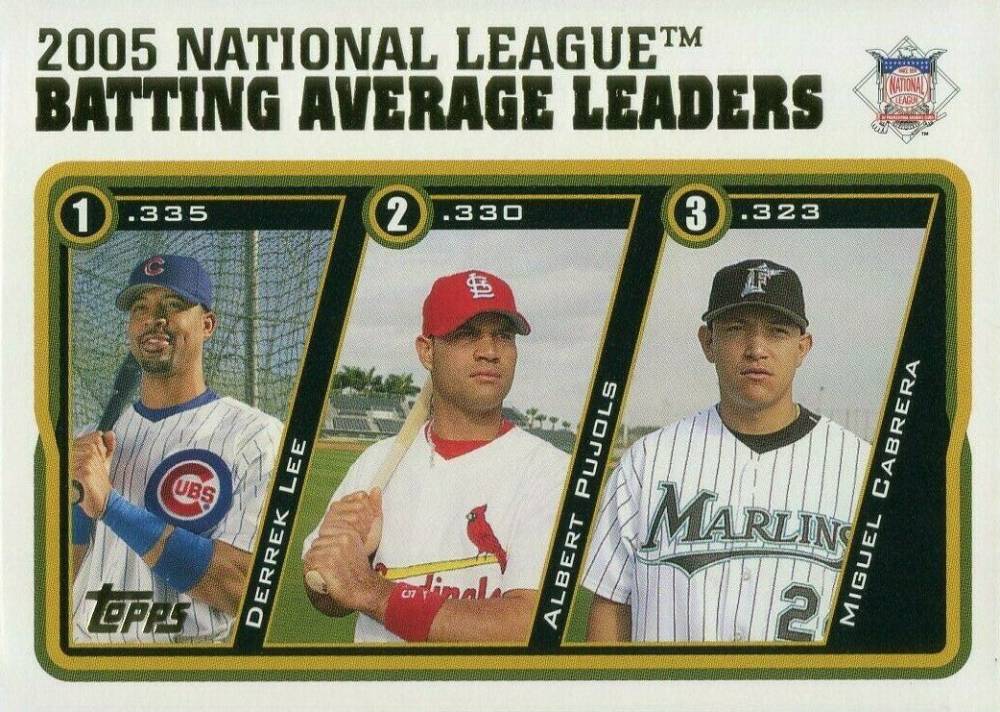 2005 Topps Updates & Highlights 2005 National League Batting Leaders #UH142 Baseball Card
