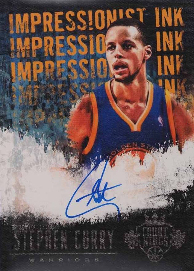 2013 Panini Court Kings Impressionist Ink Stephen Curry #1 Basketball Card