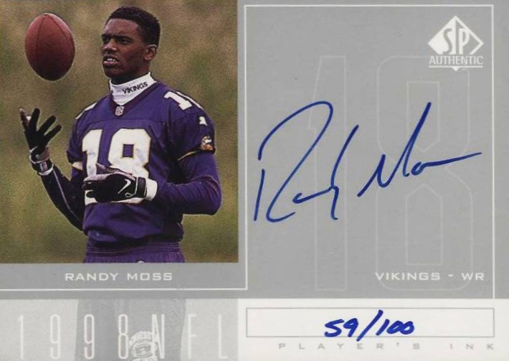 1998 SP Authentic Players Ink Randy Moss #RM Football Card