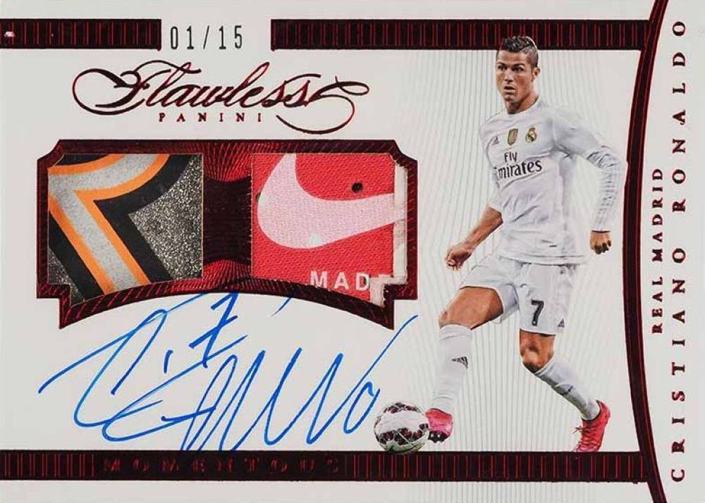 2016 Panini Flawless Momentous Autograph Materials Cristiano Ronaldo #M-CR7 Soccer Card