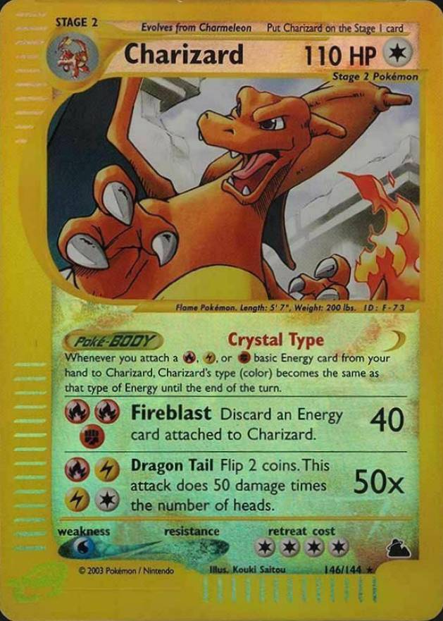 2003 Pokemon Skyridge Charizard-Reverse Foil #146 TCG Card
