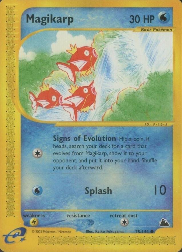 2003 Pokemon Skyridge Magikarp #75 TCG Card