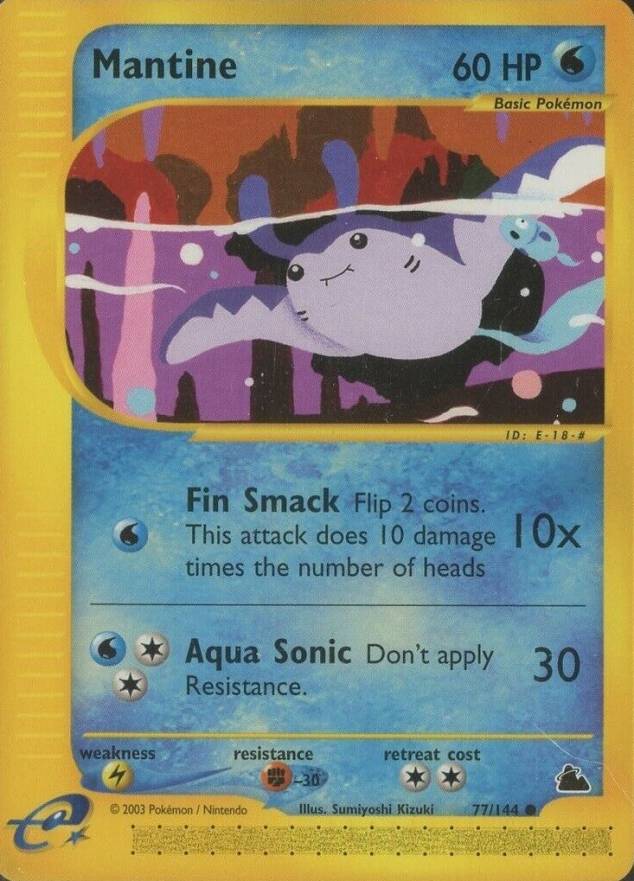 2003 Pokemon Skyridge Mantine #77 TCG Card