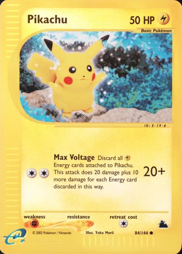 2003 Pokemon Skyridge Pikachu-Reverse Foil #84 TCG Card