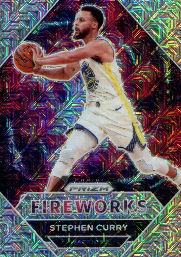 2020  Panini Prizm Fireworks Stephen Curry #1 Basketball Card