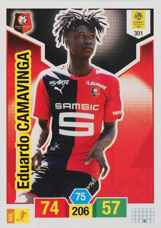 2019 Panini Foot Adrenalyn XL Eduardo Camavinga #301 Soccer Card