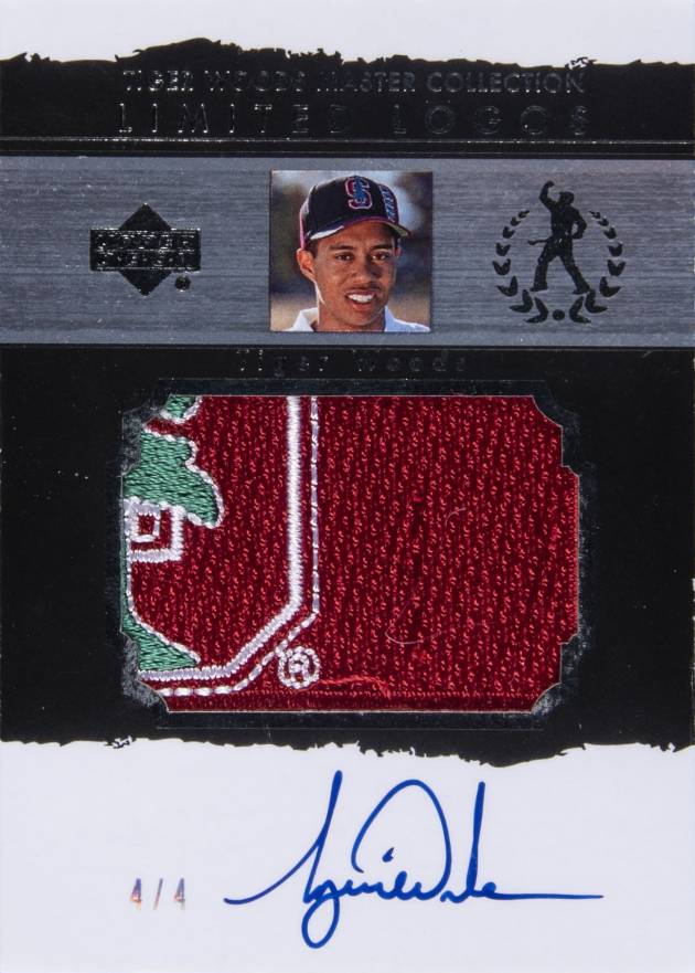 2013 Upper Deck Tiger Woods Master Collection Limited Logos Patch Autograph Tiger Woods #LL-TW Golf Card