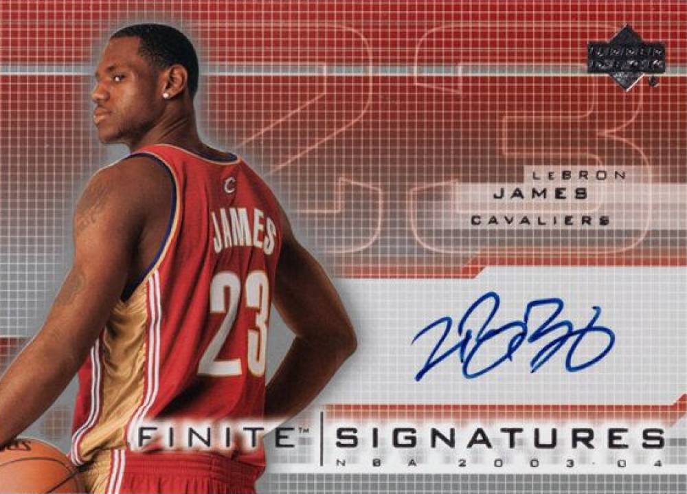 2003 Upper Deck Finite Finite Signatures LeBron James #LJ Basketball Card