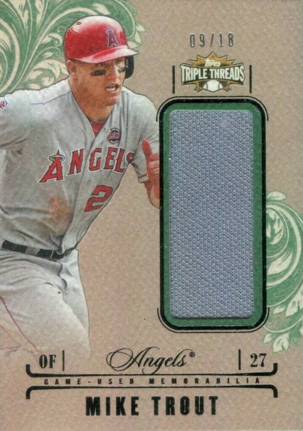 2014 Topps Triple Threads Unity Jumbo Relics Mike Trout #MT Baseball Card