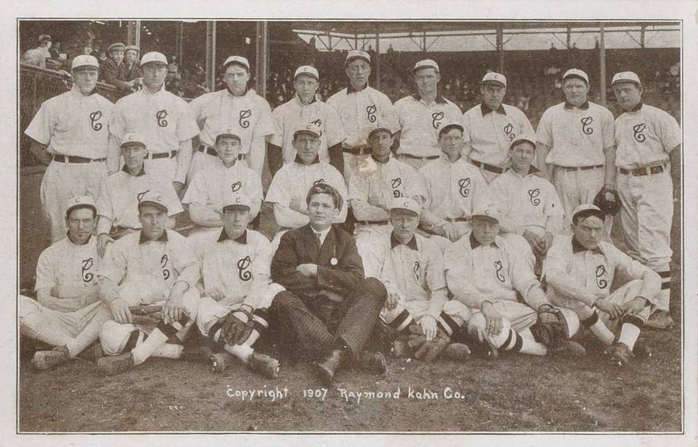 1900 Postcards & Trade 1907 Raymond Kahn Co. Postcard Cleveland Naps # Baseball Card