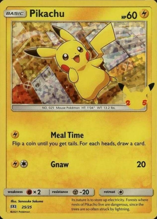 2021 Pokemon Mcdonald's Collection Pikachu-Holo #25 TCG Card