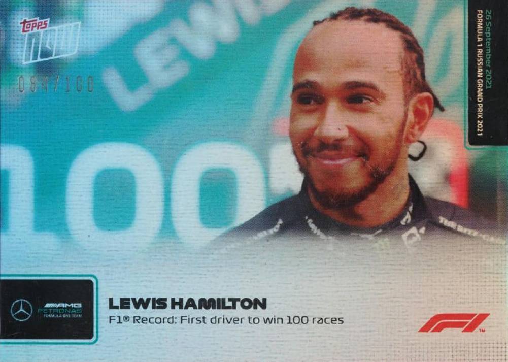 2021 Topps Now Formula 1 Lewis Hamilton #55 Other Sports Card