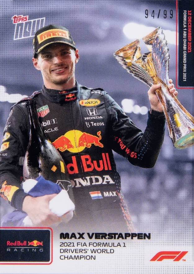 2021 Topps Now Formula 1 Max Verstappen #80 Other Sports Card
