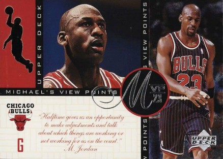 1996 Upper Deck Jordan's Viewpoints MJ on Halftime #VP6 Basketball Card