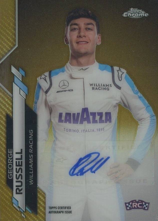 2020 Topps Chrome Formula 1 Autographs George Russell #GR Other Sports Card