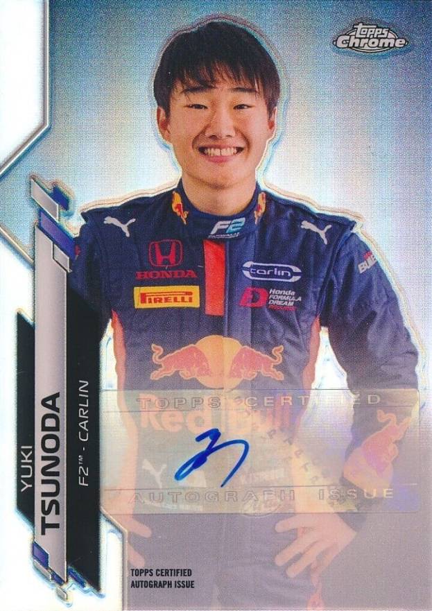 2020 Topps Chrome Formula 1 Autographs Yuki Tsunoda #YT Other Sports Card