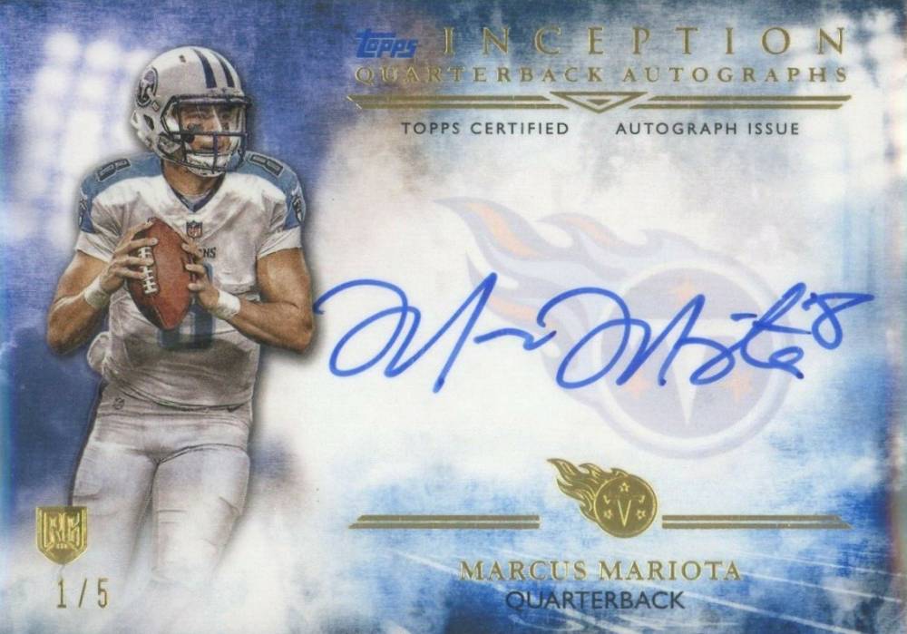 2015 Topps Inception Quarterback Autographs Marcus Mariota #MM Football Card