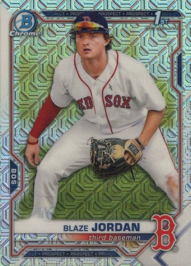 2021 Bowman Mega Box Chrome Blaze Jordan #BCP71 Baseball Card