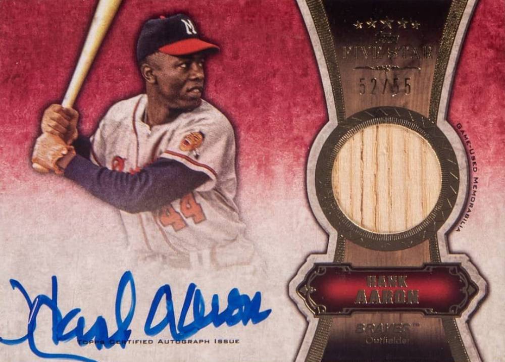 2012 Topps Five Star Autograph Relics Hank Aaron #HA Baseball Card