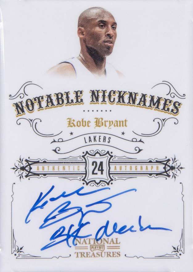 2009 Playoff National Treasures Notable Nicknames Kobe Bryant #NN-KB Basketball Card
