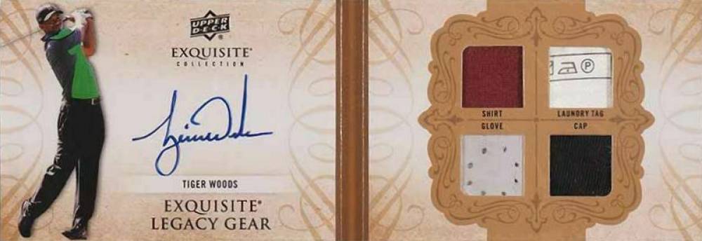 2014 Upper Deck Exquisite Collection Legacy Gear Book Autograph Tiger Woods #LG-TW Other Sports Card