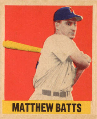 1948 Leaf Matthew Batts #108 Baseball Card