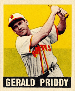 1948 Leaf Gerald Priddy #111 Baseball Card