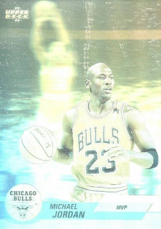 1992 Upper Deck International Award Winner Hologram Michael Jordan #EB9 Basketball Card