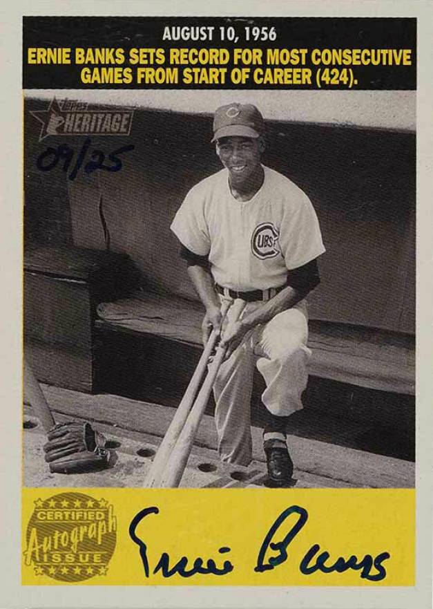 2005 Topps Heritage Flashbacks Ernie Banks #FA-EB Baseball Card