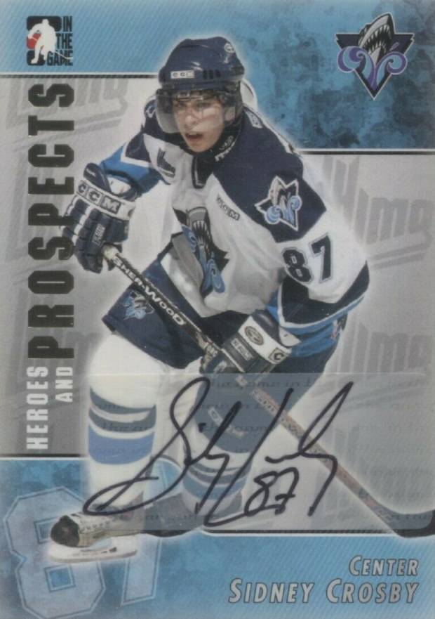 2004 In the Game Heroes & Prospects Autographs Sidney Crosby #A-SC Hockey Card