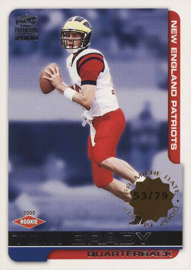 2000 Pacific Paramount Tom Brady #138 Football Card