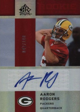 2005 Upper Deck Reflections Rookie Exclusives Autograph Aaron Rodgers #RE-AR Football Card