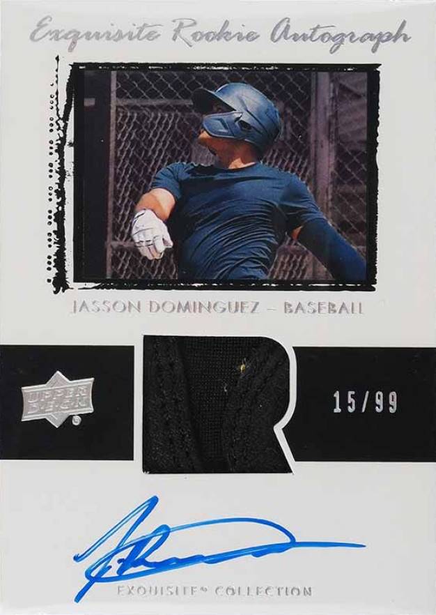 2020 Upper Deck Goodwin Champions 2003-04 Exquisite Collection Rookie Autograph Patch Jasson Dominguez #JD Baseball Card