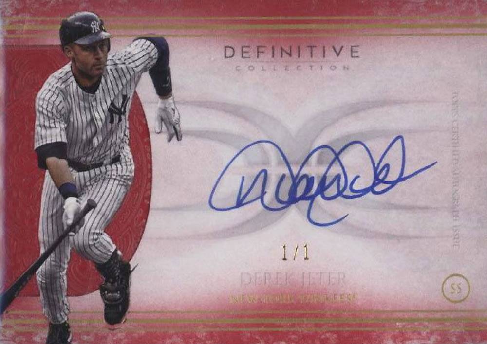 2017 Topps Definitive Autograph Inscription Derek Jeter #DJ Baseball Card