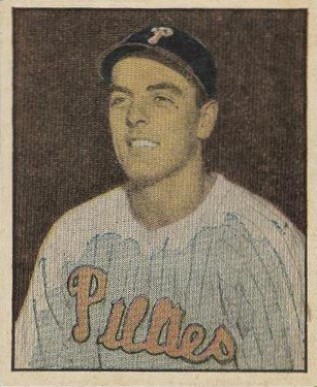1951 Berk Ross Curt Simmons #4-9 Baseball Card