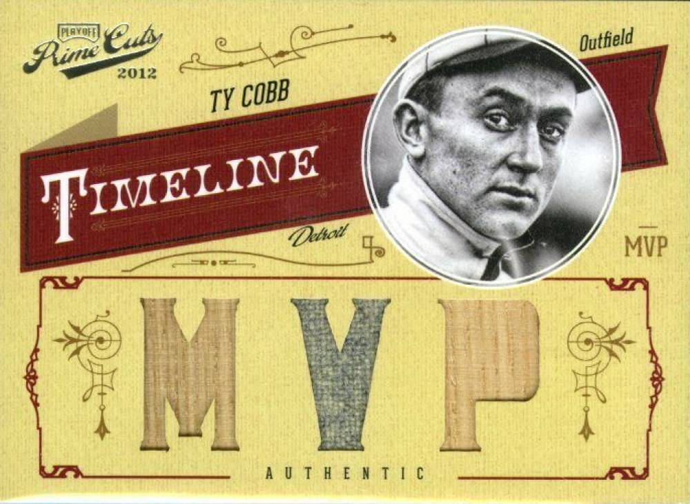 2012 Playoff Prime Cuts Timeline Ty Cobb #48 Baseball Card
