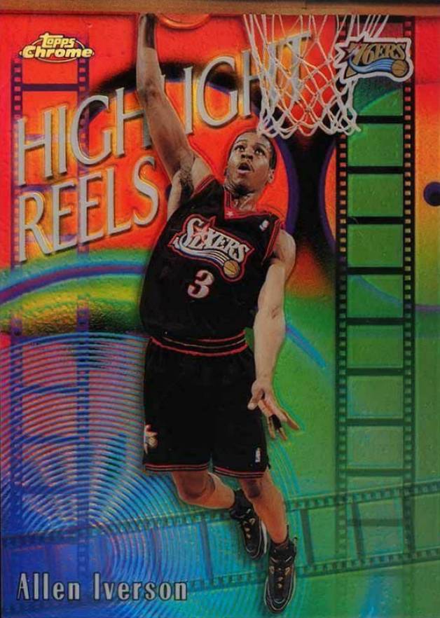 1999 Topps Chrome Highlight Reels Allen Iverson #HR6 Basketball Card