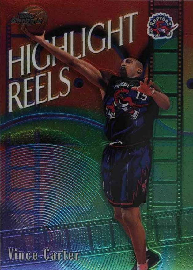1999 Topps Chrome Highlight Reels Vince Carter #HR2 Basketball Card
