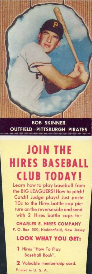 1958 Hires Root Beer Bob Skinner #30 Baseball Card