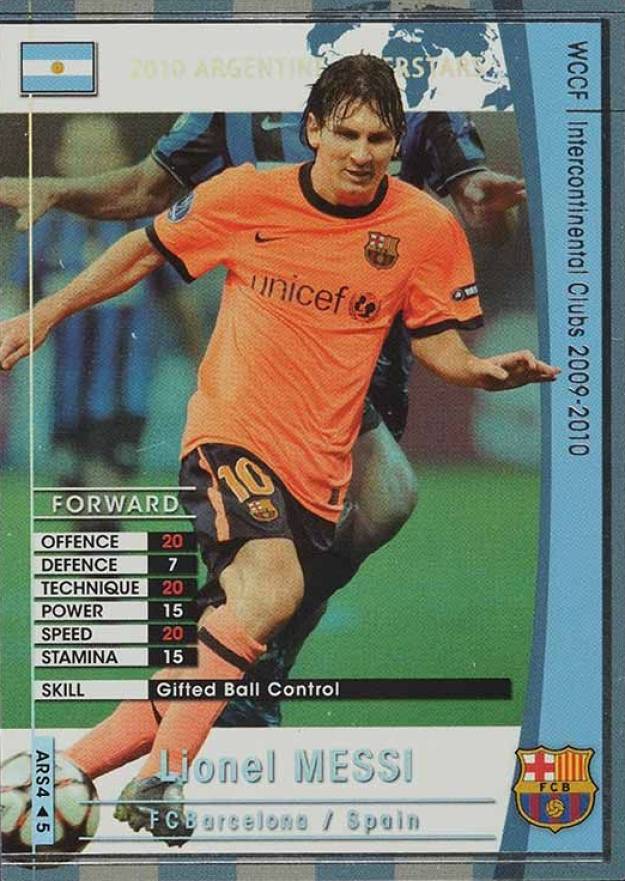 2009 Panini WCCF Intercontinental Clubs Argentina Superstars Lionel Messi #ARS4 Soccer Card