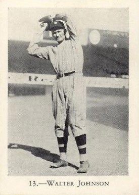 1932 Rogers Peet Walter Johnson #13 Baseball Card