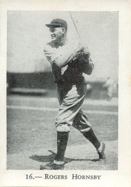 1932 Rogers Peet Rogers Hornsby #16 Baseball Card