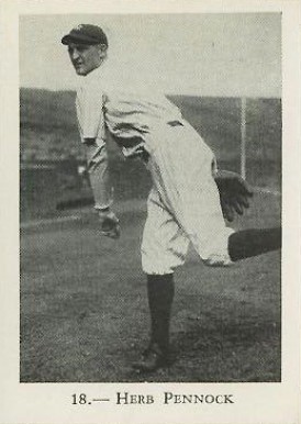 1932 Rogers Peet Herb Pennock #18 Baseball Card