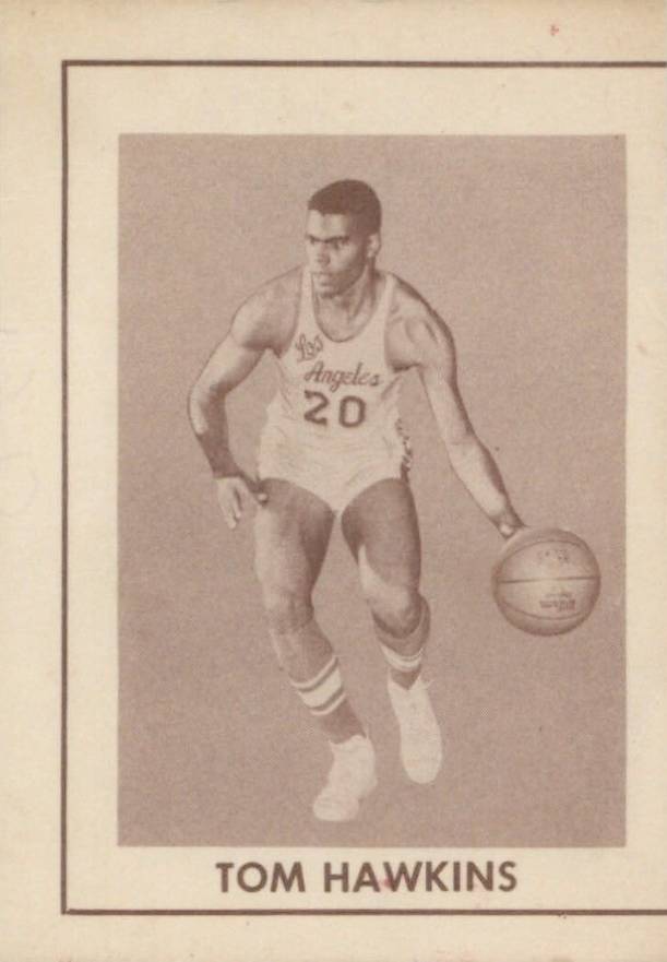 1961 Lakers Bell Brand Tom Hawkins #3 Basketball Card