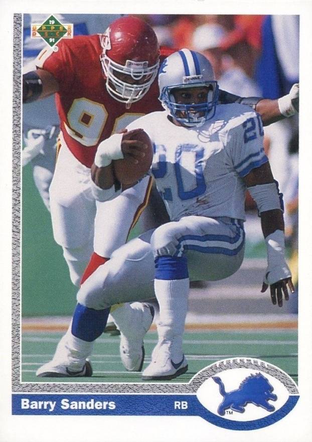 1991 Upper Deck Promos Barry Sanders #500 Football Card