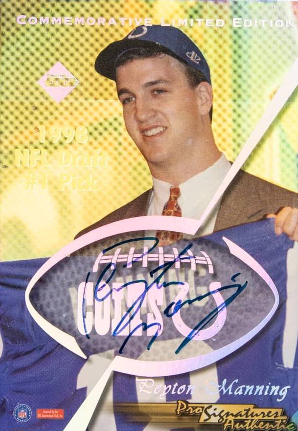 1998 Collector's Edge 1st Place Pro Signature Authentics Peyton Manning # Football Card