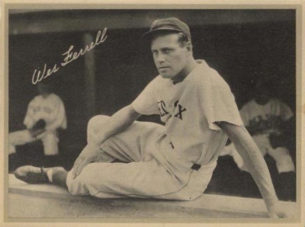 1936 Glossy Finish & Leather Wes Ferrell # Baseball Card