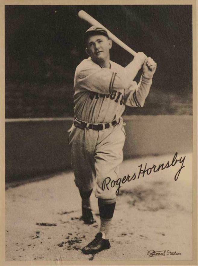 1936 Glossy Finish & Leather Rogers Hornsby # Baseball Card