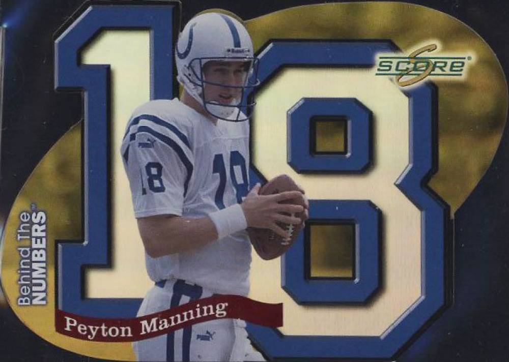 1999 Score Supplemental Behind the Numbers Peyton Manning #BN18 Football Card