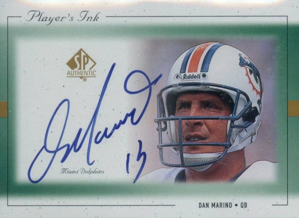 1999 SP Authentic Player's Ink Dan Marino #DM-A Football Card